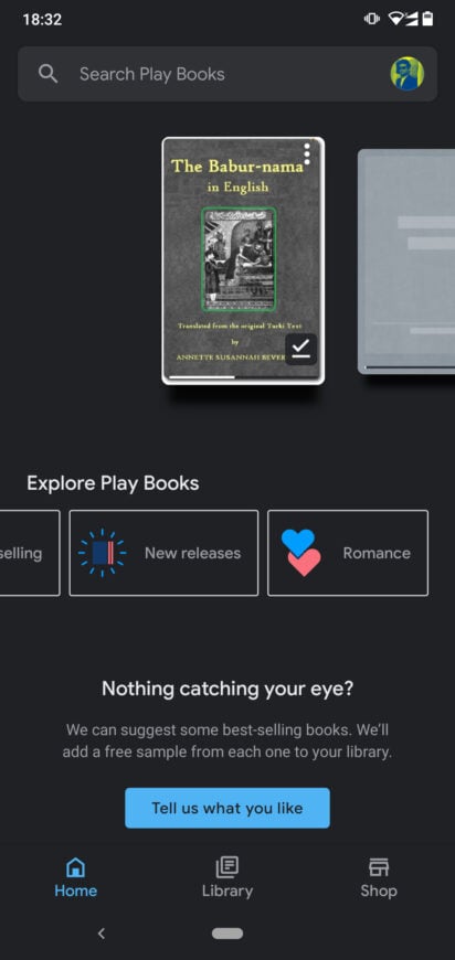 Google Play Books – Home