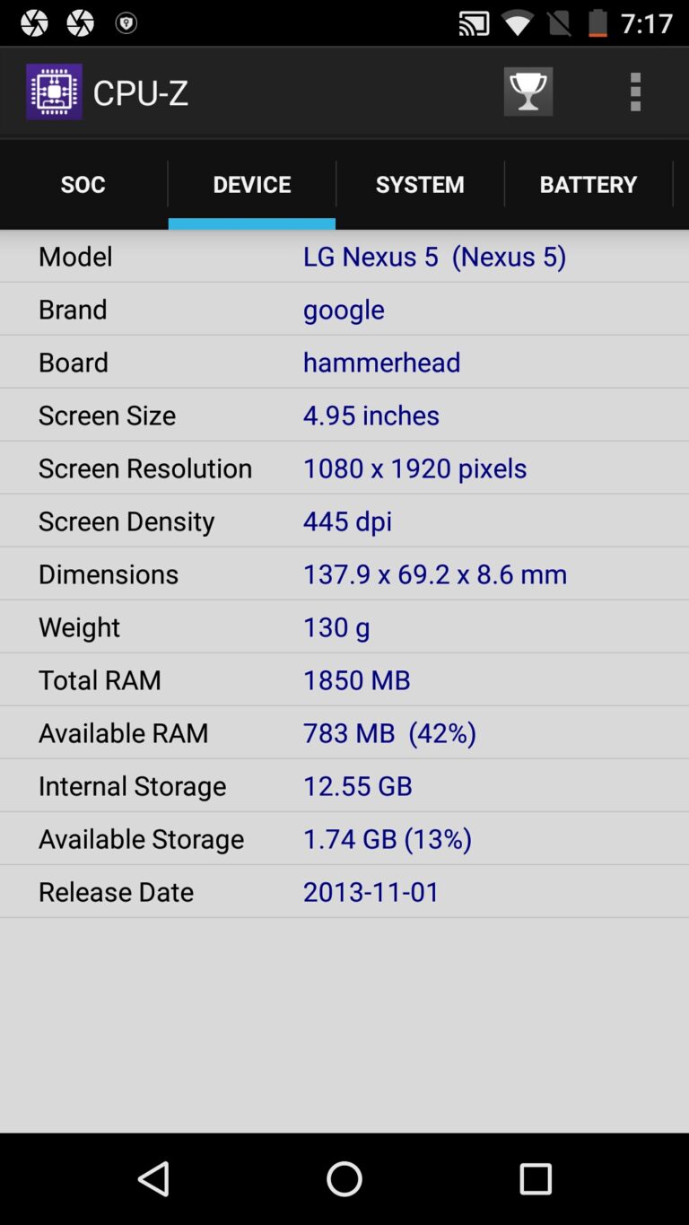 CPU-Z 1.41 APK for Android - Download - AndroidAPKsFree