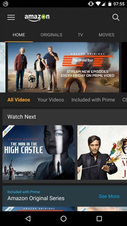 Amazon prime best sale video download android