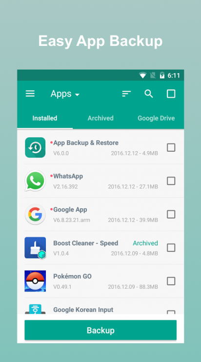 Android app backup and restore apk download