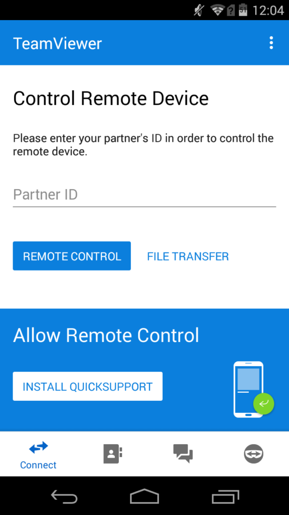 teamviewer remote control tablet